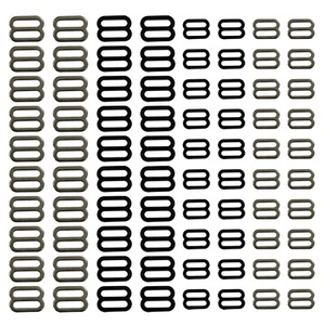 20 pz fibbia scorrevole in ferro resistente 1"" e 3/4"" nero opaco e luminoso - 4PK - Foto 1 di 7