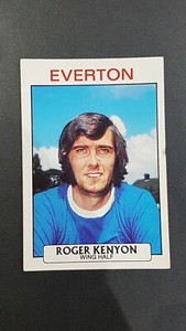 A&BC 1971 Footballer Card Purple Back - Roger Kenyon - Everton - #24 (a)