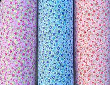 Floral Poly Cotton Fabric - Small Dainty Pretty - Sold Per Metre 114cm wide