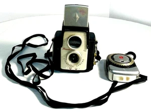 Vintage Kodak Brownie Starflex Outfit Camera w/General Elect.Exposure Meter PR-1 - Picture 1 of 24