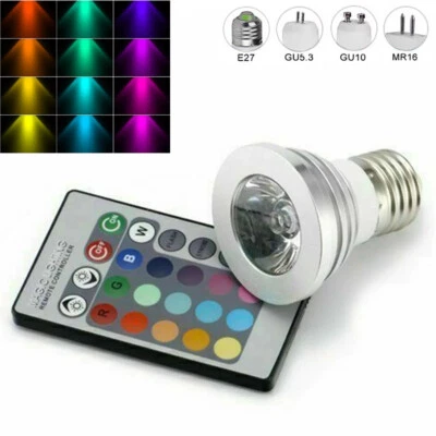 LED Spotlight With Remote Control Downlight Fittings Bulb RGB 110V COB 12V - Image 1 of 4