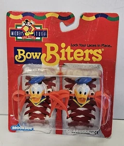 VTG Bow Biters Donald Duck '94 Disney Mickey's Stuff Shoelace Locks New in Pkg. - Picture 1 of 3