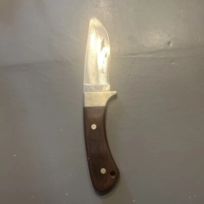 VINTAGE CASE XX PAWNEE R603 SSP STAINLESS USA FIXED BLADE WOOD HANDLE KNIFE  - Image 1 of 4