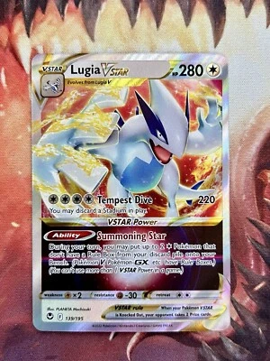 Lugia VSTAR 139/195 Pokemon Card Sword & Shield Era Silver Tempest Holo NM ✨ - Image 1 of 4