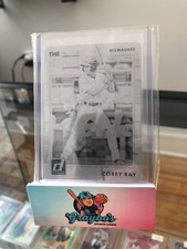 Corey Ray 2017 Donruss Black Printing Plate 1/1 - Milwaukee Brewers -