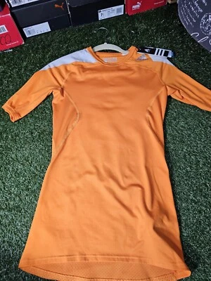 Adidas Climacool Techfit Orange Short Sleeve Compression Shirt Men's NWT - Imagem 1 de 4