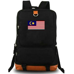 Malaysia Flag Backpack MYS Banner Daypack Kuala Lumpur School Bag Rucksack