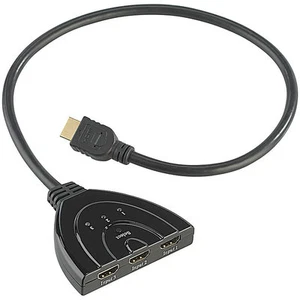 auvisio Automatischer 3-fach-HDMI-Umschalter für Full-HD-TVs (3D), HDMI 1.3b - Bild 1 von 3