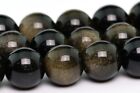 Natural Golden Sheen Obsidian Grade Aaa Round Gemstone Loose Beads 6/8/10mm