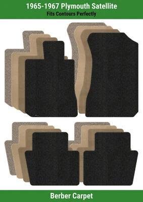 Tapetes carpete Lloyd Berber linha dianteira e traseira para 1965-1967 Plymouth Satellite  - Imagem 1 de 4