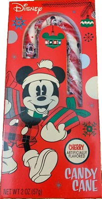 Bastón de Caramelo Cereza Navidad/Vacaciones Disney Mickey Mouse-Nuevo (Ver Más abajo)-ENVÍO 24HR Foto 1 de 4