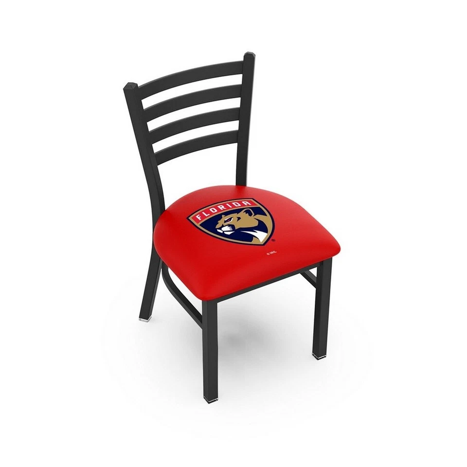 NHL-L00418 Blk Wrinkle Florida Panthers Stationary Chair w/ Ladder Style Back Foto 1 de 1