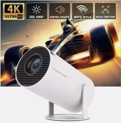 Magcubic Projector HY300 Pro 4K Android 11 Dual Wifi6 260ANSI Allwinner  H713b.. - Image 1 of 4