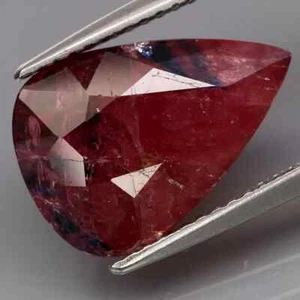 8.00 Ct Natural Red Ruby Winza Tanzania Unheated Pear Shape Loose Gemstone - Picture 1 of 2