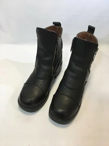 Harley-Davidson  Boots Womens Size 9  starter switch Black Leather Double-Zip - Picture 1 of 11