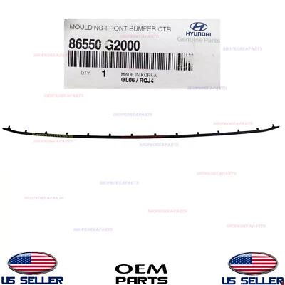 Genuine OEM Front Lower Bumper Molding 2017-2022 Hyundai Ioniq 86550-G2000 - Image 1 of 2