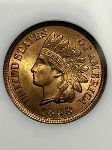 1898 Indian Head Cent MS 65 RD NGC - Picture 1 of 4