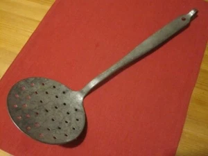 Vintage Galvanised Metal Ladle Cream Skimmer - Picture 1 of 9