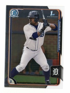  2015 Bowman Chrome Draft #178 Christin Stewart 1st Bowman Detroit Tigers