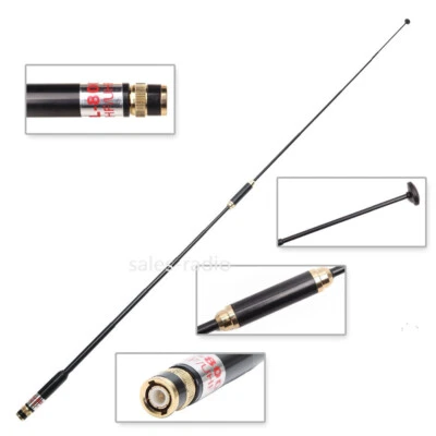 Telescopic AL-800 BNC Male Dual Band Antenna For ICOM IC-V8 V82 Kenwood Radios - Image 1 of 4