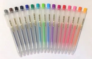 Muji Smooth Gel Ink Ball Point Pen Knock Type 0.5mm 16 Color Select - Picture 1 of 19