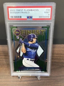 💎🚨 2022 Finest Flashbacks WANDER FRANCO Base PSA 9 MINT RC #34 Pop 🦁👻 RAYS🐟 - Picture 1 of 6