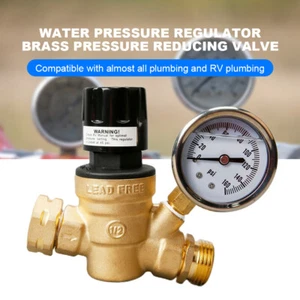 Water Reducing Valve Brass Relief Regulator High Precision for RV Caravan Camper - Picture 1 of 12