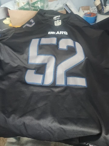 Chicago Bears KHALIL MACK #52 Official Nike NFL On Field Jersey Black White Sz L Cover
