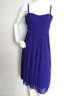 £195 Designer Lk Bennett Dita Plise Dress Size 12 --Brand New-- Purple