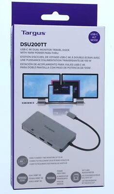 Targus DSU200TT USB-C 4K Dual Monitor Travel Dock - Image 1 of 2