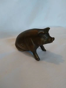 Vintage Brass Pig Bank - Picture 1 of 5