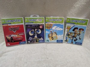 Leapfrog Leapsters Disney Pixar Learning Games Cars,Toy Story 3,Up,Wall.E - Picture 1 of 3