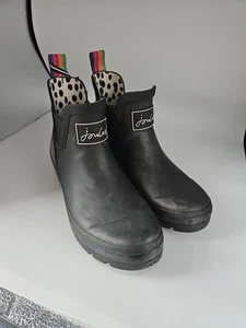 Botas de lluvia Joules al tobillo de goma negras talla 7 EE. UU. - Imagen 1 de 6