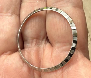 Original Vintage Rolex 6605 Datejust Engine Turned Bezel Stainless Steel - Picture 1 of 3