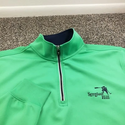 Chaqueta F&G Tech Spyglass Hill 1/4 Cremallera Rendimiento Verde Para Hombre XL Foto 1 de 4