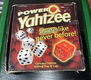 Power Yahtzee Dice Game 2006 Deluxe Rolling Tray Cup Hasbro by Winning Moves - Picture 1 of 2