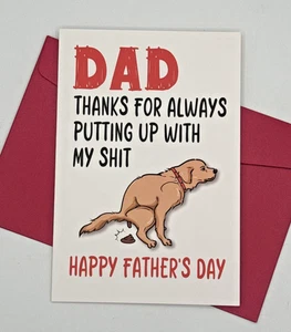 Thanks For Putting up With My Funny Fathers Greeting Card Gift Dad Father's Day - Picture 1 of 2