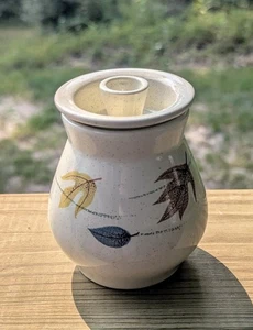 Vintage Franciscan Autumn  3 3/4" tall Mustard Jar W/ Lid  - Picture 1 of 3