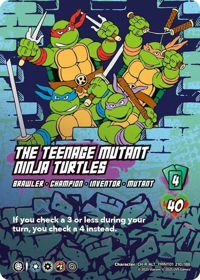 1X-The Teenage Mutant Ninja Turtles (Alternate Art) (210) - Foil-TMNT01-Teenage  - Image 1 of 1