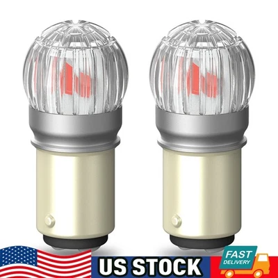 2X 1157 LED Red Bright Brake Tail Stop Light Indicator Parking Bulbs Turn Signal - Image 1 of 4