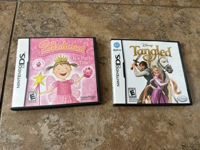 Disney Tangled Nintendo DS + Poster , Pinkalicious It Part Time 2 Lot - Image 1 of 4
