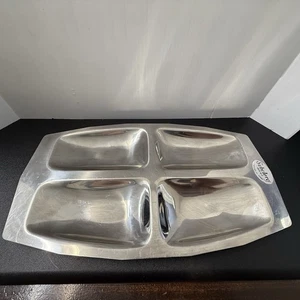 Vintage MCM SUBCLERG Stainless Steel Divided Tray Serving Dish 14” X 7.5” - Picture 1 of 6