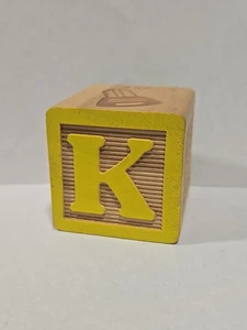 Blocco alfabeto in legno lettera K ricambio artigianato 1,5"  - Foto 1 di 6