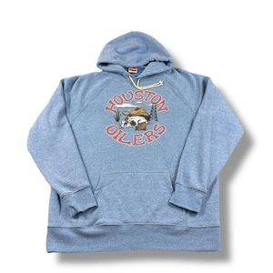 Homage NFL Retro Houston Oilers Blue Cowboy Skull Hoodie Mens XL EUC Rare - Picture 1 of 6