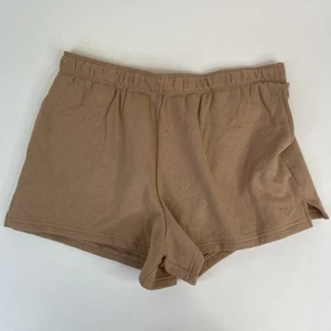 Pantalones Cortos Victoria's Secret ROSA Hiedra Polar Plegable Logo Perro Marrón Claro Talla L - Imagen 1 de 8