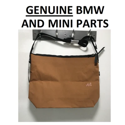 GENUINE BMW M Travel Shoulder Bag, Cognac. 18L, Messenger, Crossbody, Side. 32A3 - Image 1 of 4