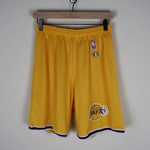 Vintage 90s Los Angeles Lakers Champion NBA Basketball Mesh Shorts Medium 32-34 - Picture 1 of 16