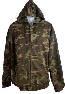 Men’s Camo Hoodie Jacket 2XLT Tall Full Zip USA - Picture 1 of 5