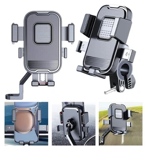 Support téléphone guidon moto avec caoutchouc antidérapant et amortisseur - Photo 1 sur 16