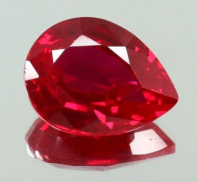 12x9 mm Natural Impecable Mozambique Rubí Rojo Piedra Preciosa Corte Pera Sue... - Imagen 1 de 4